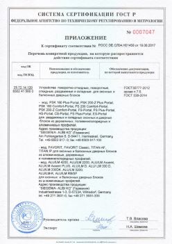 2017.06.19 Нефтекамск - Приложение к сертификату Устройства поворотные, откидные, Siegenia-Aubi KG. ГОСТ 30777-2012
